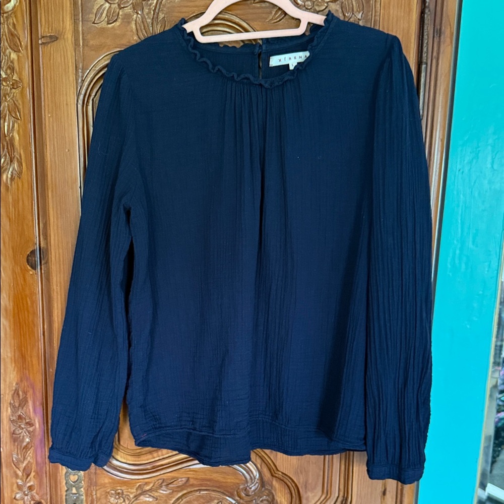 XiRENA Midnight Blue Blouse